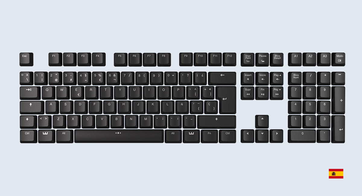 Wooting Etched Backlit ABS keycap Set - Black